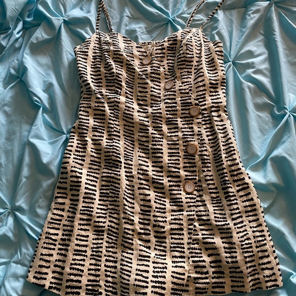 Urban Outfitters Pants - Urban Outfitters Brown and White Spaghetti Strap Jumpsuit